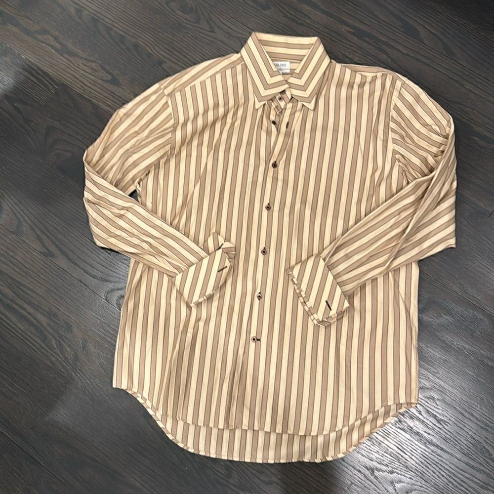 Men’s striped dress shirt